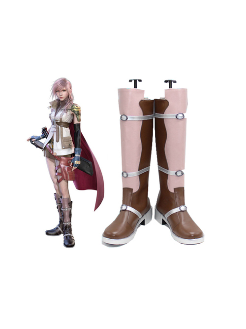 Final Fantasy XIII Lightning Eclair Farron Cosplay Boots 0487